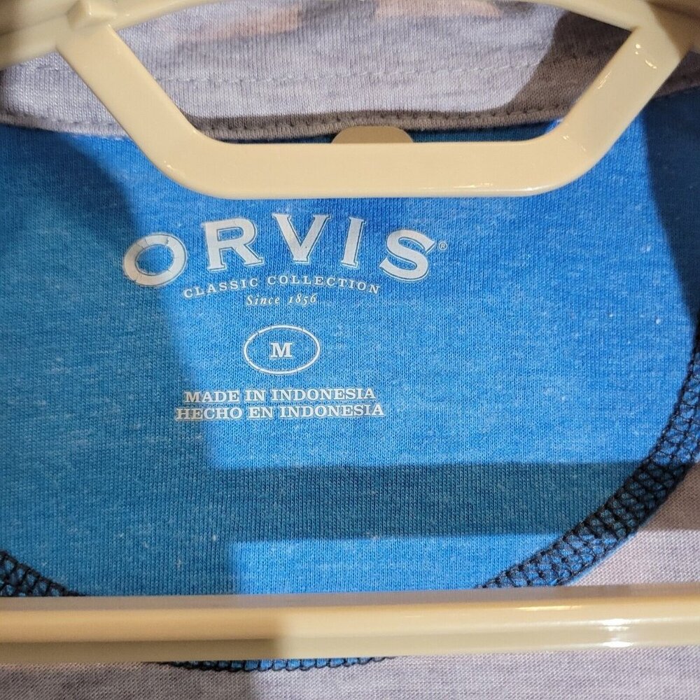 Orvis Sweatshirt Mens Medium Gray Classic Collection 1/4 Zip Pullover Top - Picture 4 of 9